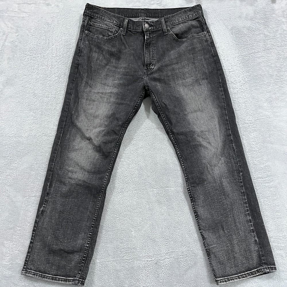 Levis 559 Jeans Mens 36x30 Black Denim Relaxed Fit Straight Y2K Retro Western